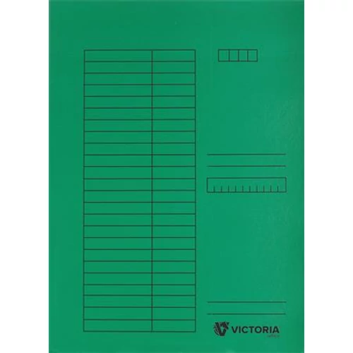 Pólyás dosszié, karton, A4, VICTORIA OFFICE, zöld