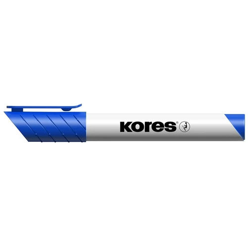 Tábla- és flipchart marker, 3 mm, kúpos, KORES "K-Marker XW1", kék