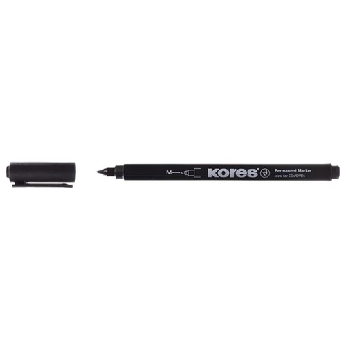 Alkoholos marker, CD / DVD, 1 mm, KORES, fekete