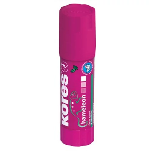 Ragasztóstift, 15 g, elszíntelenedő, KORES "Chameleon", lila