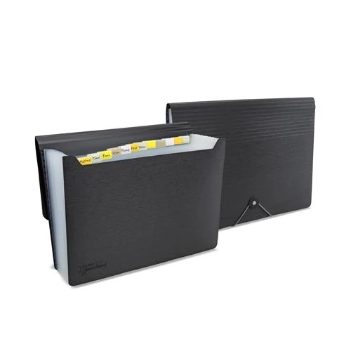 Harmonikamappa, A4, PP, 13 rekeszes, RAPESCO "Germ-Savvy™", matt fekete