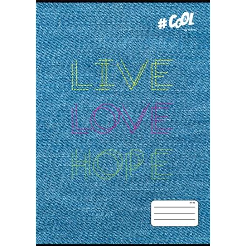 Füzet, tűzött, A4, kockás, 32 lap, COOL BY VICTORIA, "Live-love-hope", "87-32"