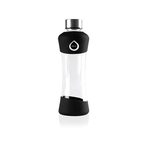 Kulacs, 550 ml, üveg, EQUA "Active", fekete