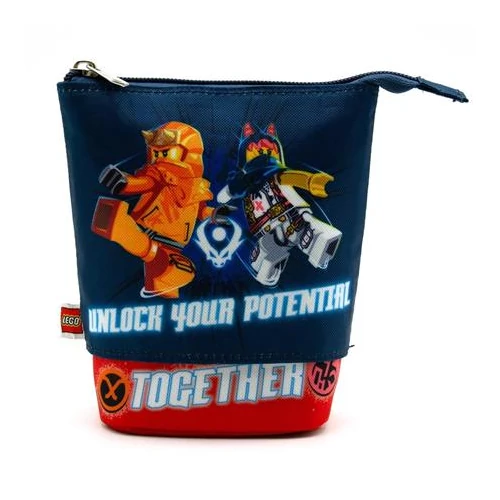 Tolltartó, cipzáras, pop-up, LEGO "Ninjago Together", kék-piros-mintás