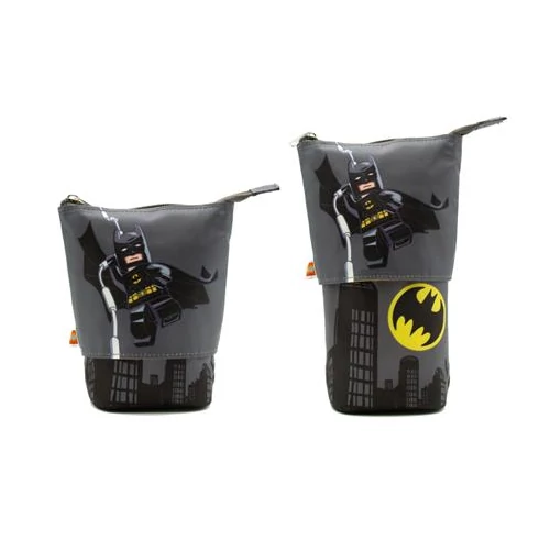 Tolltartó, cipzáras, pop-up, LEGO "Super Heroes Batman", szürke-mintás