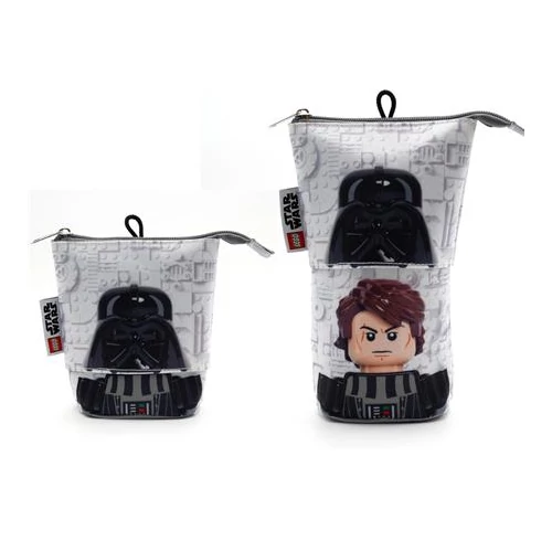 Tolltartó, cipzáras, pop-up, LEGO "Star Wars Darth Vader / Anakin", szürke-fekete-mintás