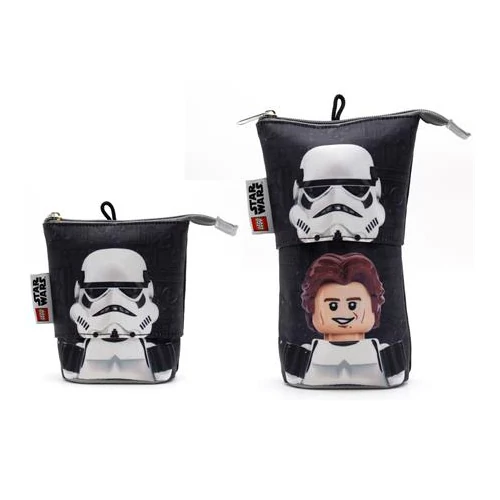 Tolltartó, cipzáras, pop-up, LEGO "Star Wars Stormtrooper / Han Solo", fekete-mintás