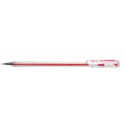Golyóstoll, 0,35 mm, kupakos, PENTEL "Superb BK77", rózsaszín