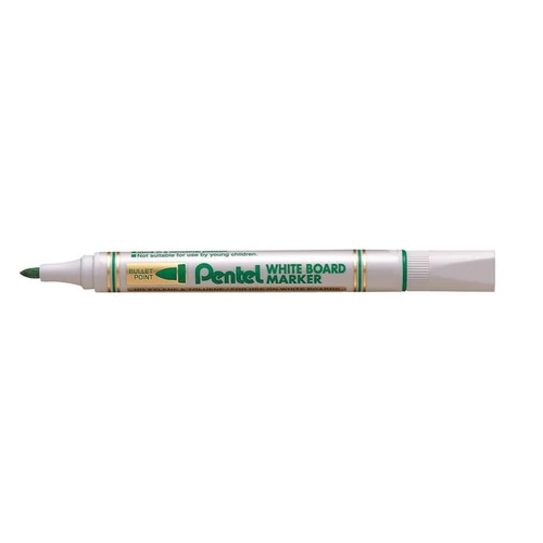 Táblamarker, 2 mm, kúpos hegy, PENTEL, zöld