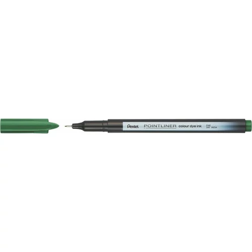 Tűfilc, 0,4 mm, PENTEL "Pointliner", fenyőzöld