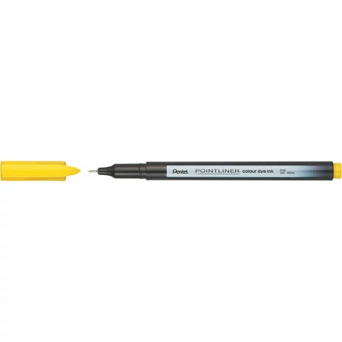 Tűfilc, 0,4 mm, PENTEL "Pointliner", citromsárga