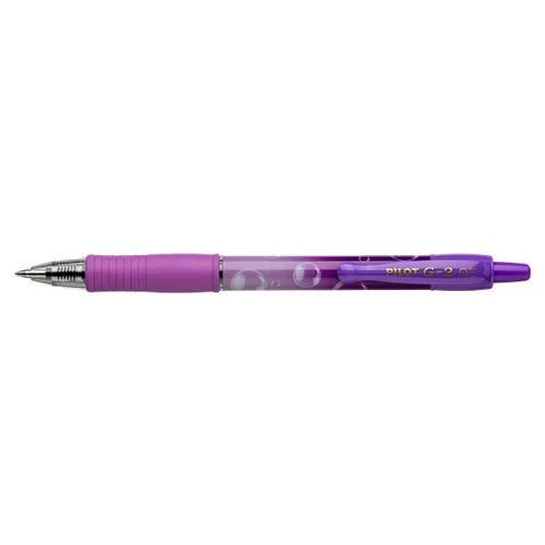 Zseléstoll, 0,32 mm, nyomógombos, PILOT "G-2 Purple Bubble", kék