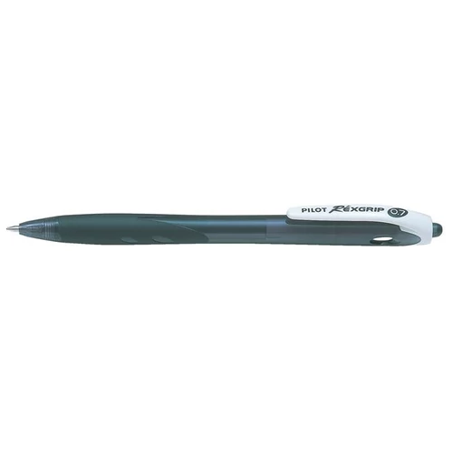 Golyóstoll, 0,22 mm, nyomógombos, PILOT "Rexgrip", fekete