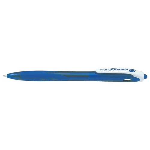 Golyóstoll, 0,22 mm, nyomógombos, PILOT "Rexgrip", kék