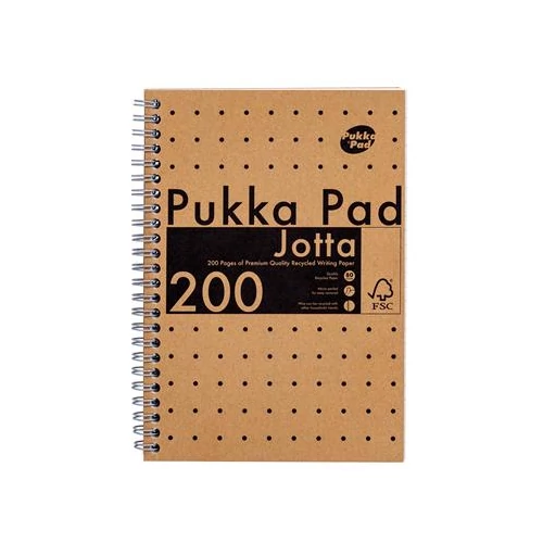 Spirálfüzet, A5, vonalas, 100 lap, PUKKA PAD "Jotta Kraft"