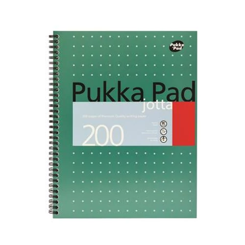 Spirálfüzet, A4 + , vonalas, 100 lap, PUKKA PAD, "Metallic Jotta"
