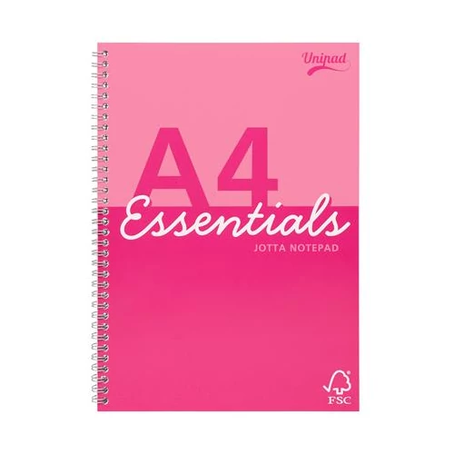 Spirálfüzet, A4, vonalas, 80 lap, PUKKA PAD "Unipad Essentials Jotta", vegyes