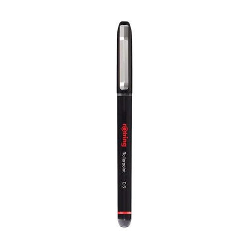 Rollertoll, 0,5 mm, kupakos, ROTRING "Rollerpoint", fekete