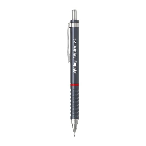 Nyomósirón, 0,5 mm, ROTRING "Tikky Retro", szürke