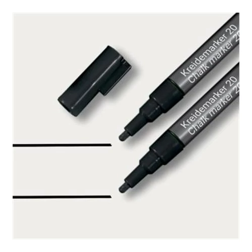 Folyékony krétamarker, kúpos hegy, 1-2 mm SIGEL, fekete
