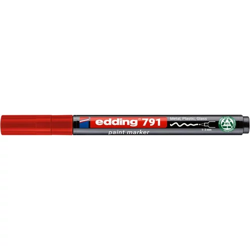 Lakkmarker, 1-2 mm, PCR, EDDING "791", piros