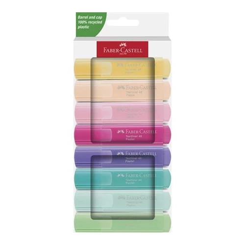 Szövegkiemelő készlet, 1-5 mm, FABER-CASTELL "1546 Pastel", 8 különböző szín