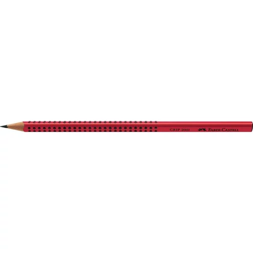 Grafitceruza, B, háromszögletű, FABER-CASTELL "Grip 2001", piros