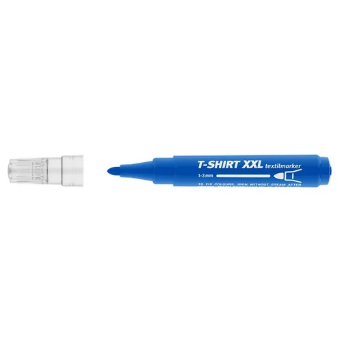 Textilmarker, 1-3 mm, kúpos, ICO "XXL T-Shirt", kék