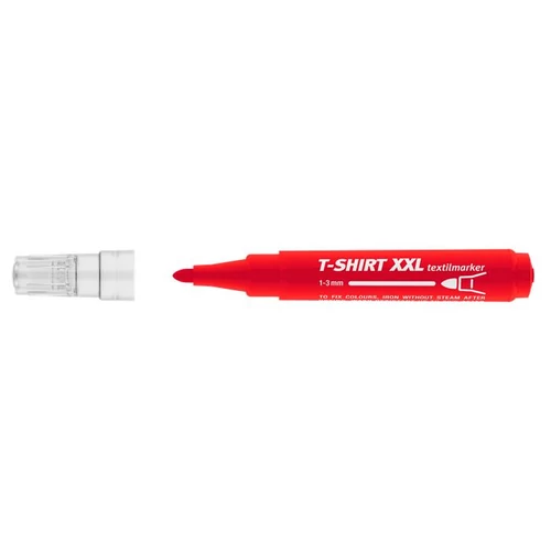 Textilmarker, 1-3 mm, kúpos, ICO "XXL T-Shirt", piros