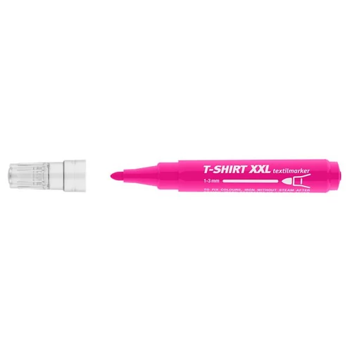 Textilmarker, 1-3 mm, kúpos, ICO "XXL T-Shirt", rózsaszín