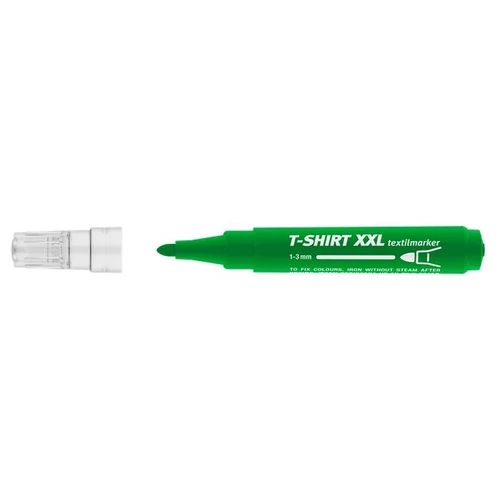 Textilmarker, 1-3 mm, kúpos, ICO "XXL T-Shirt", zöld