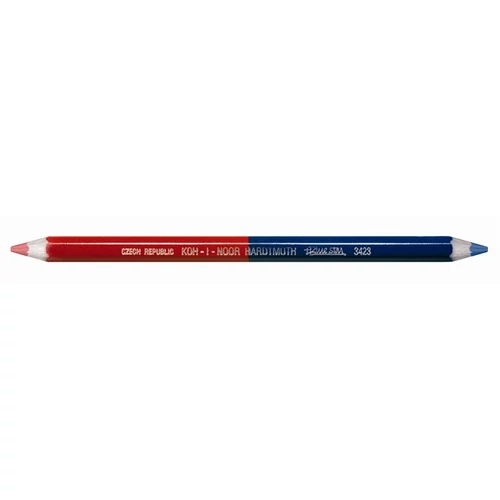 Postairón, hatszögletű, vastag, KOH-I-NOOR "3423", piros-kék