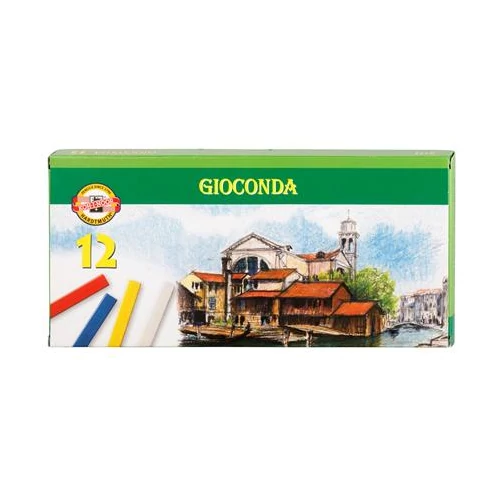 Pasztellkréta, kemény, KOH-I-NOOR "Gioconda 8112 / 6", 12 különböző szín