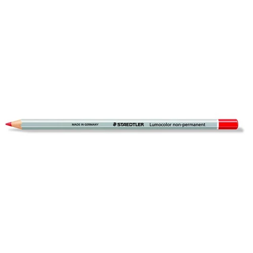 Jelölőceruza, hatszögletű, mindenre író, lemosható (omnichrom), STAEDTLER "Lumocolor 108", piros