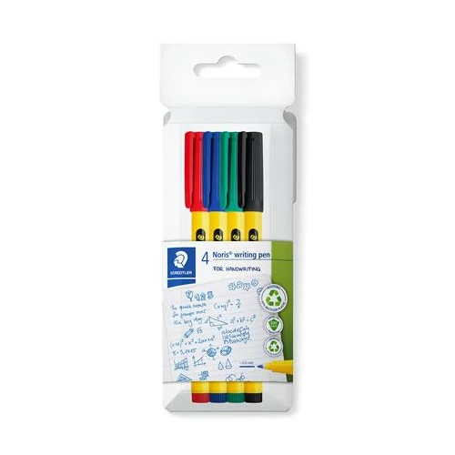 Tűfilc készlet, 0,6 mm,  STAEDTLER "Noris® 307", 4 különböző szín