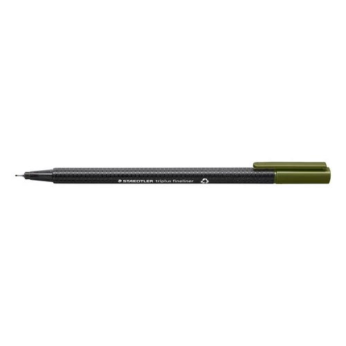 Tűfilc, 0,3 mm, STAEDTLER "Triplus 334", olivazöld
