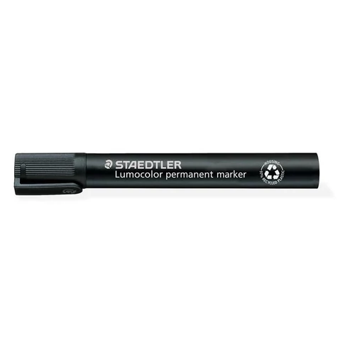 Alkoholos marker, 2-5 mm, vágott, STAEDTLER "Lumocolor® 350", fekete