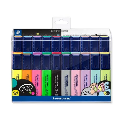 Szövegkiemelő készlet, 1-5 mm, STAEDTLER "Textsurfer Classic 364 WP20", 20 különböző szín