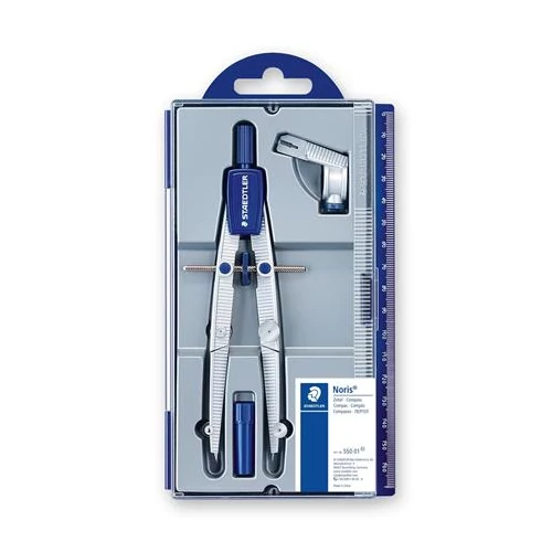 Körző készlet, precíziós, 3 darabos, STAEDTLER "Noris 550 01 / 02"