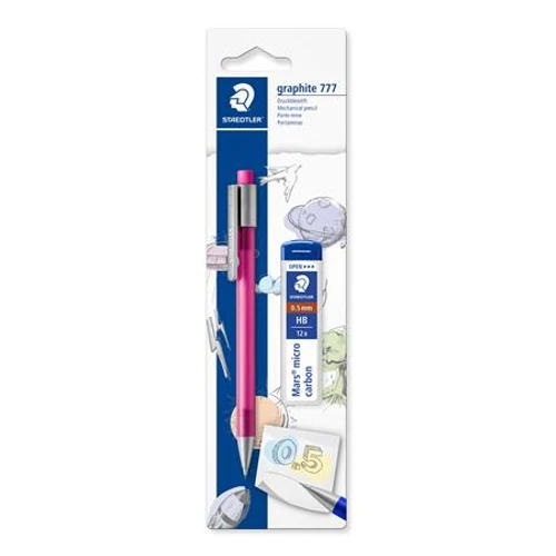 Nyomósirón és grafitbél, 0,5 mm, STAEDTLER "Graphite 777", vegyes színek
