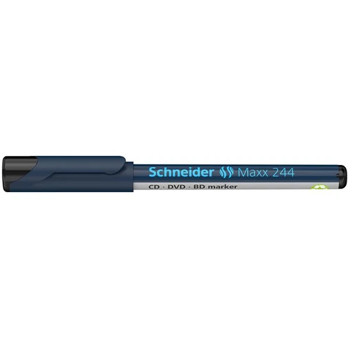 Alkoholos marker, CD / DVD, 0,7 mm, SCHNEIDER "Maxx 244", fekete