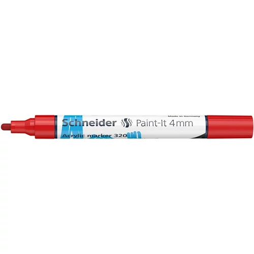 Dekormarker, akril, 4 mm, SCHNEIDER "Paint-It 320", piros