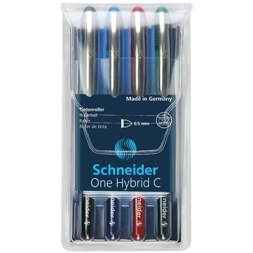 Rollertoll készlet, 0,5 mm, SCHNEIDER "One Hybrid C", 4 szín