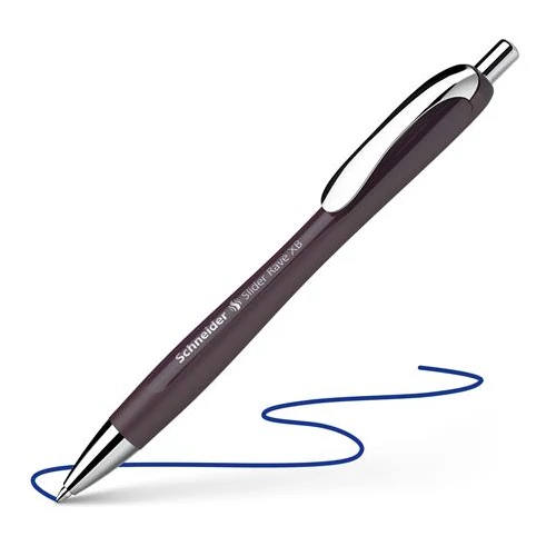 Golyóstoll, 0,7 mm, nyomógombos, SCHNEIDER "Slider Rave XB", szilva lila