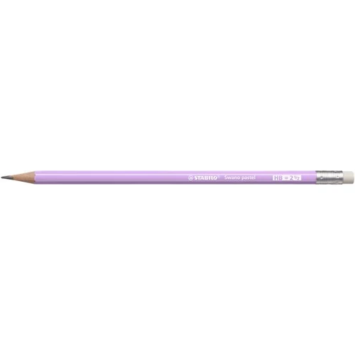 Grafitceruza radírral, HB, hatszögletű, STABILO "Swano Pastel", lila