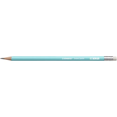 Grafitceruza radírral, HB, hatszögletű, STABILO "Swano Pastel", kék