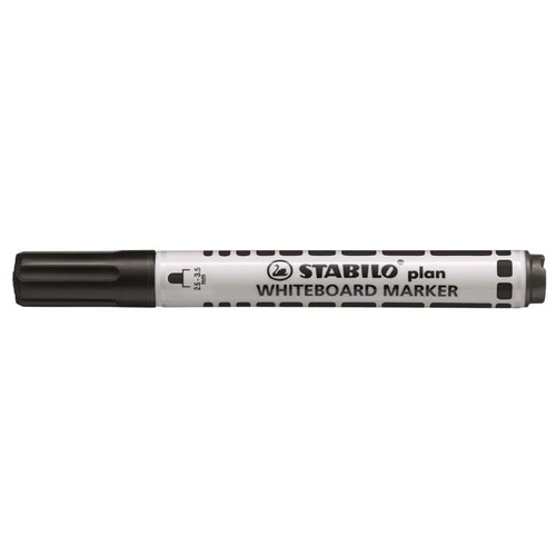 Táblamarker, 2,5-3,5 mm, kúpos, STABILO "Plan", fekete