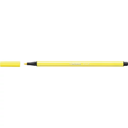 Filctoll, 1 mm, STABILO "Pen 68", neon sárga