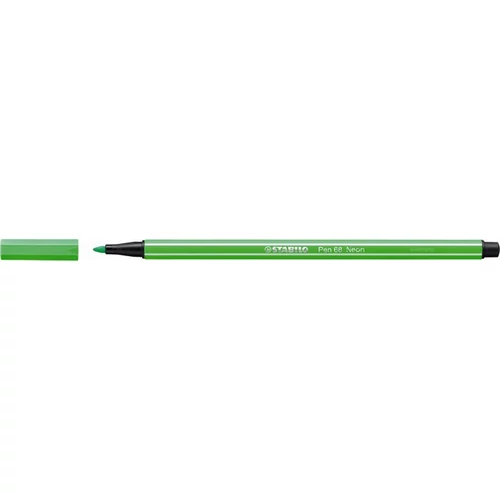 Filctoll, 1 mm, STABILO "Pen 68", neon zöld
