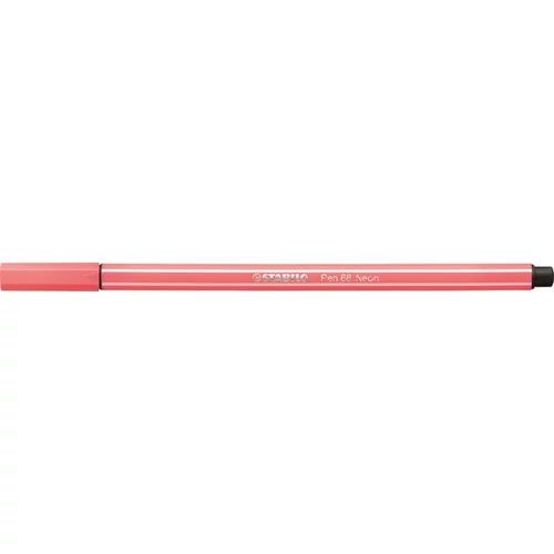 Filctoll, 1 mm, STABILO "Pen 68", neon piros